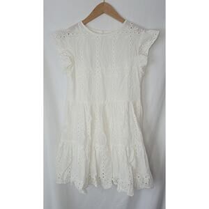 Here Comes the Sun- Women's white eyelet dress- size small
